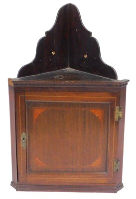 Lot 755 - A late 19thC mahogany hanging corner...
