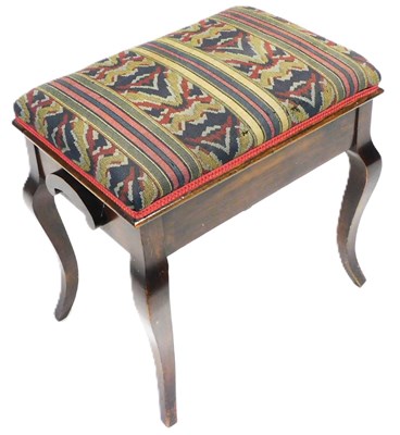 Lot 764 - A Victorian mahogany piano stool, with a...