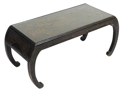 Lot 765 - An early 20thC Chinese hardwood coffee table,...