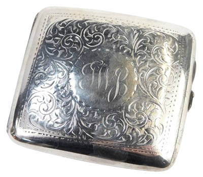 Lot 97 - A George V silver cigarette case, with chased...