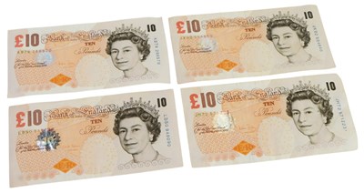 Lot 255 - Four Elizabeth II Bank of England ten pound...