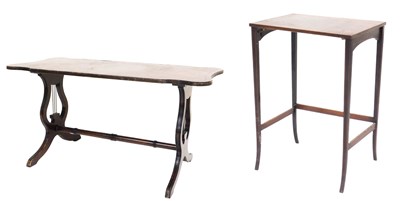 Lot 805 - An Edwardian mahogany nesting table, raised on...
