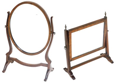Lot 823 - An Edwardian mahogany swing frame toilet...