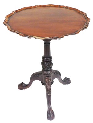 Lot 827 - A 19thC mahogany tilt top birdcage occasional...