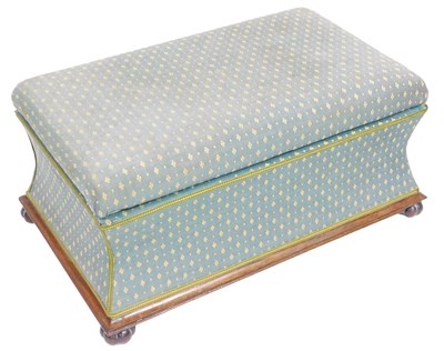 Lot 833 - A Victorian oak ottoman, of rectangular box...