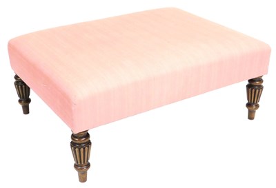 Lot 846 - A Victorian mahogany stool, upholstered in...