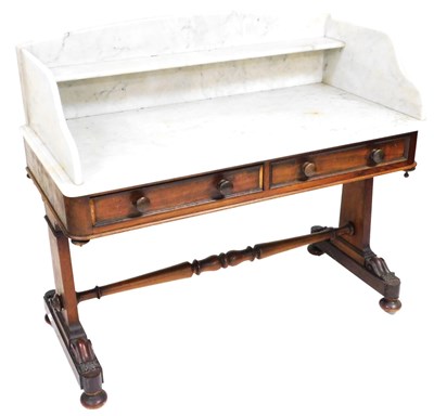 Lot 847 - A Victorian mahogany and marble topped wash...