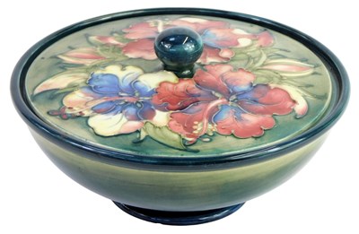 Lot 25 - A Moorcroft pottery bowl and cover decorated...