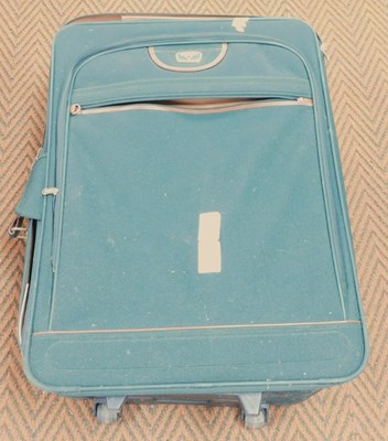 Lot 2279 - An Antler green fabric suitcase.