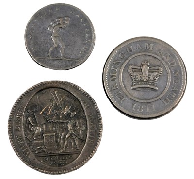 Lot 720 - A French five sols coin 1790, a Birmingham...