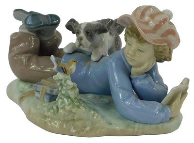 Lot 101 - A Lladro porcelain figure group, modelled as a...