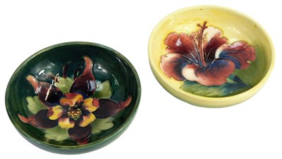 Lot 45 - Two Moorcroft pottery bowls, one decorated in...