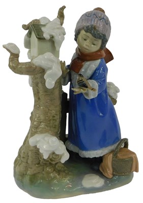 Lot 105 - A Lladro porcelain figure, modelled as a girl...