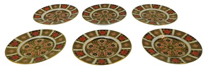 Lot 137 - Six Royal Crown Derby porcelain Old Imari...