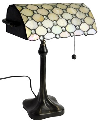 Lot 190 - A 20thC Tiffany style desk lamp, the shade...