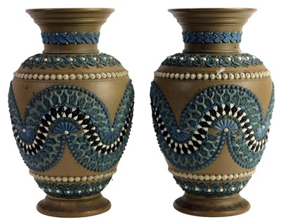 Lot 194 - A pair of Doulton Lambeth Silicon ware...