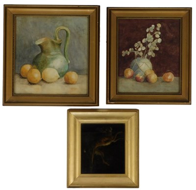 Lot 265 - 19thC School. Still life of a hanging hare,...