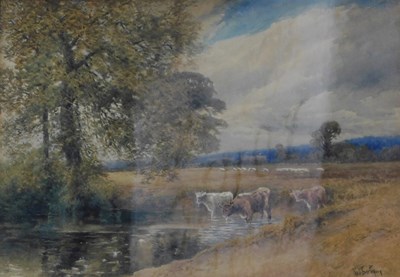 Lot 269 - Late 19th/early 20thC School. Cattle drinking...