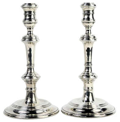 Lot 350 - A pair of Elizabeth II loaded silver...