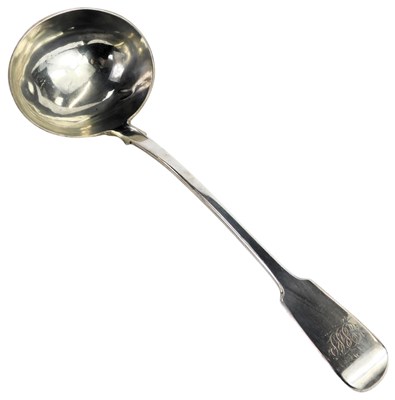 Lot 359 - A Victorian silver Old English pattern soup...