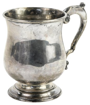 Lot 362 - A George VI silver mug, of baluster form with...
