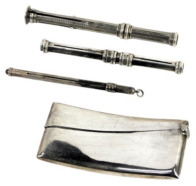 Lot 381 - An Edward VII silver calling card case, of...