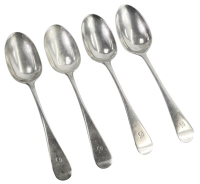 Lot 386 - Four Victorian silver Old English pattern...