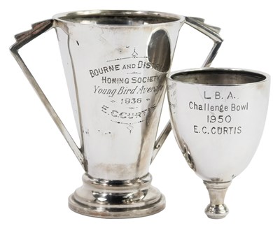 Lot 465 - A George V silver twin handled trophy,...