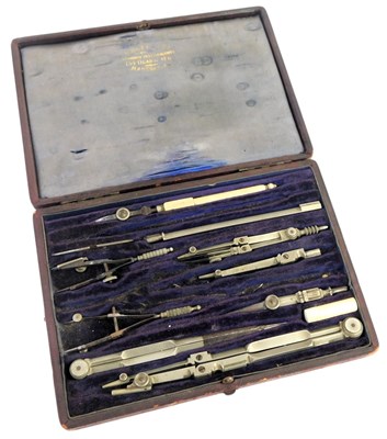 Lot 487 - An E Blyte and Co Manchester drawing set, in a...