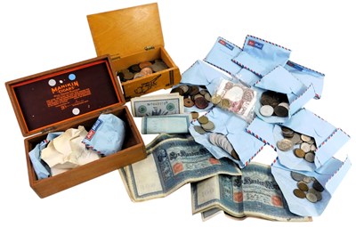 Lot 493 - GB pre decimal and world coinage, to include a...