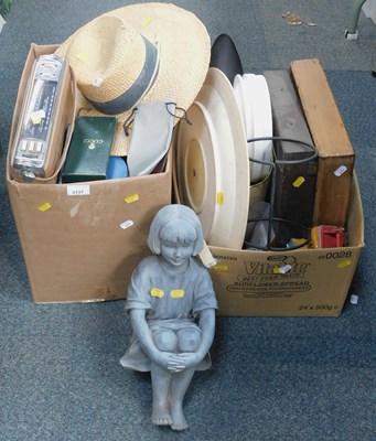 Lot 2137 - Straw hats, radios, mobile telephone, ceramics,...