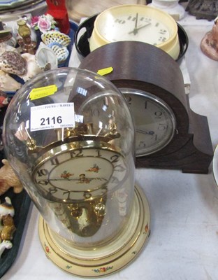 Lot 2116 - Clocks, comprising an anniversary clock, a...