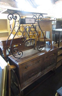 Lot 1040 - An oak sideboard, with mirror gallery, two...