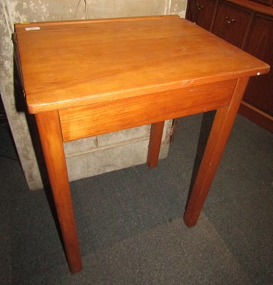 Lot 1046 - A wooden and metal school desk.