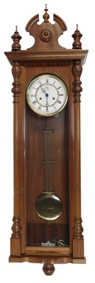 Lot 517 - A 20thC mahogany cased Vienna wall clock, the...