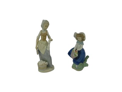 Lot 392 - A Lladro porcelain figure, modelled as a girl...