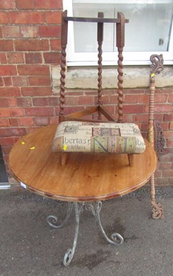 Lot 1052 - A circular topped occasional table, raised on...
