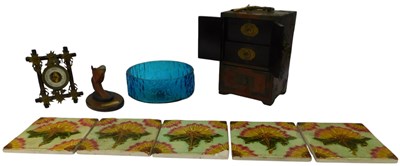 Lot 403 - A Whitefriars style blue glass bark effect...