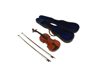 Lot 412 - A Sivori violin, paper label dated 1900, 58cm...