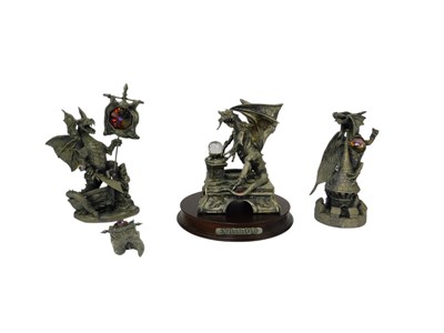 Lot 418 - Three Tudor Mint Myth and Magic pewter figures,...