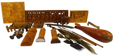 Lot 431 - A group of African and other tourist wares, to...