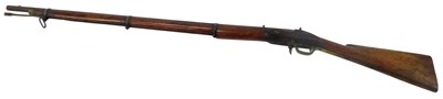 Lot 510 - A mid 19thC percussion hammer military rifle,...