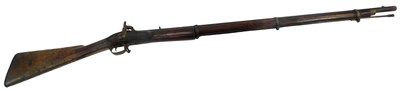 Lot 511 - A mid 19thC percussion hammer military rifle,...