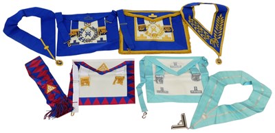 Lot 576 - Masonic related items, to include Deputy apron,...