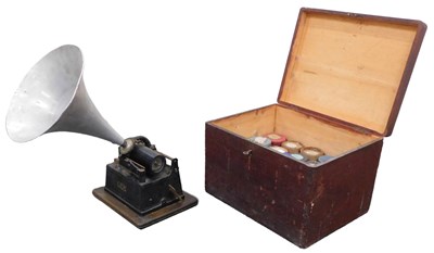 Lot 449 - A Thomas A Edison wind up phonograph, serial...