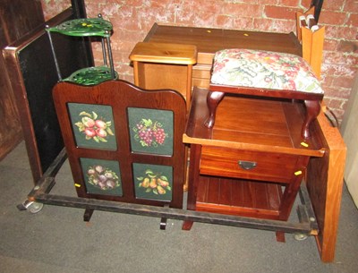 Lot 1012 - A selection of household furniture, including...