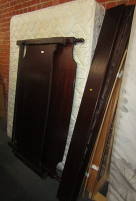 Lot 1016 - A 4ft6 mattress, with headboard, tailboard and...