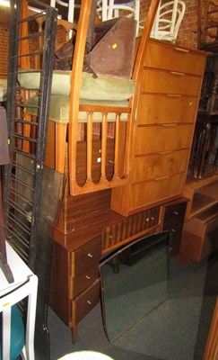 Lot 1065 - A group of furniture, including two green...