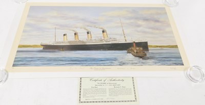 Lot 2289 - A limited edition print of The Titanic at...