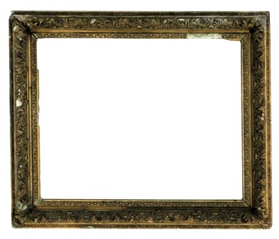 Lot 284 - A 19thC gilt gesso picture frame, decorated...